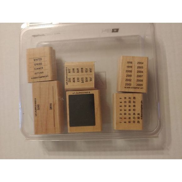 Stampin' up stamps it's a date set of six 2005 Retired Collection - Picture 1 of 5